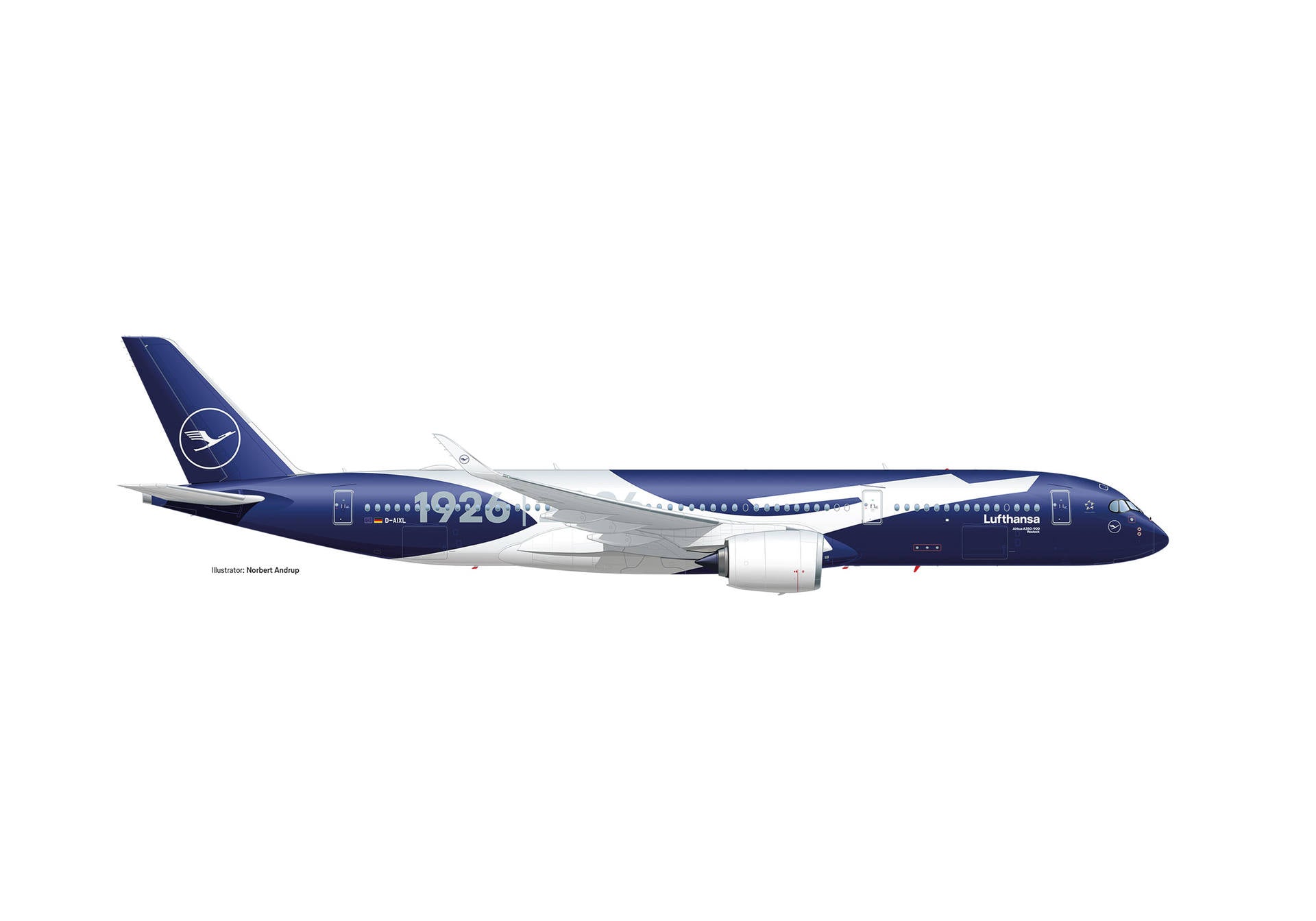 Herpa Snapfit Lufthansa Airbus A350-900 