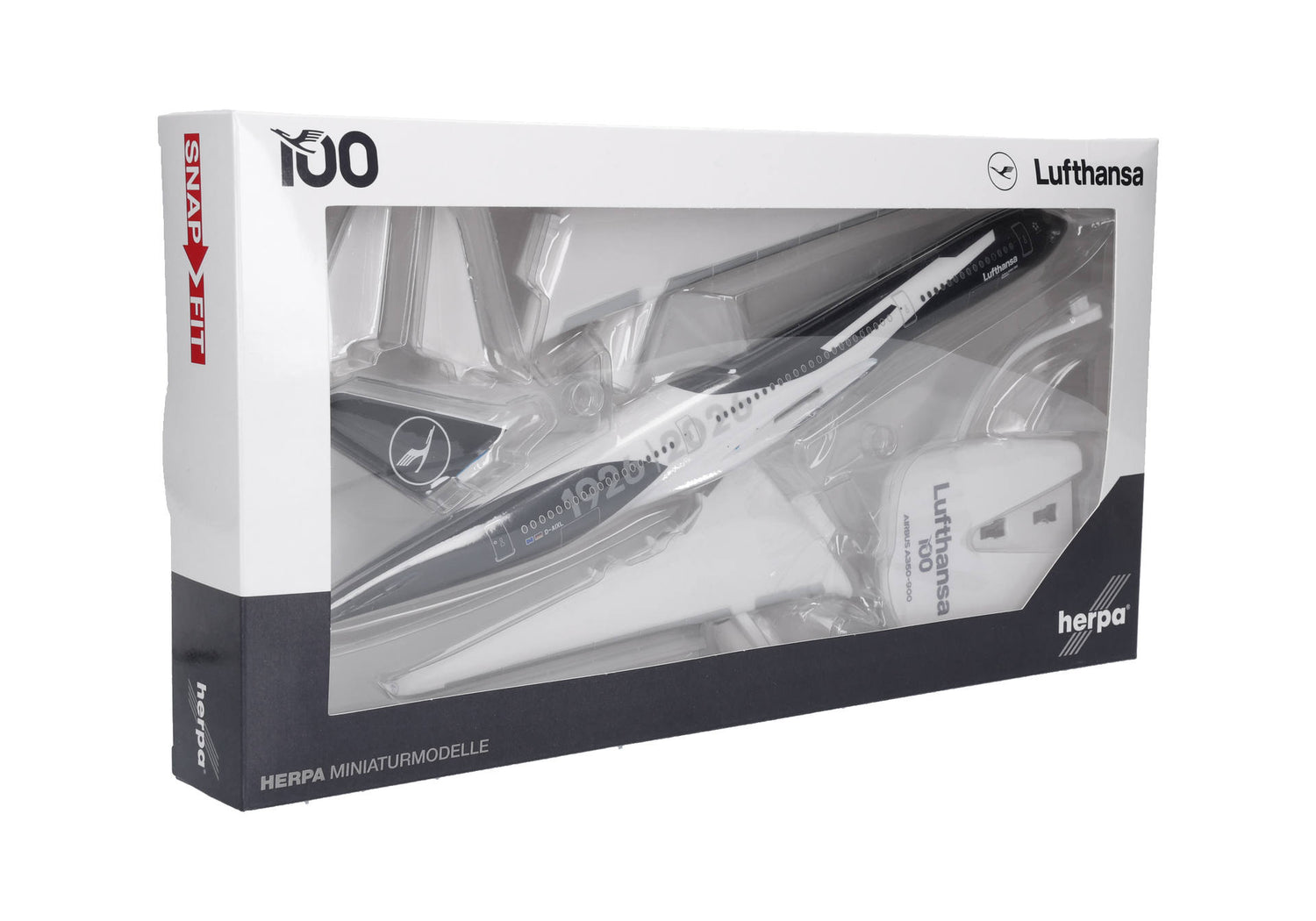 Herpa Snapfit Lufthansa Airbus A350-900 "100 Years" - D-AIXL 1/200 Aircraft Scale Model