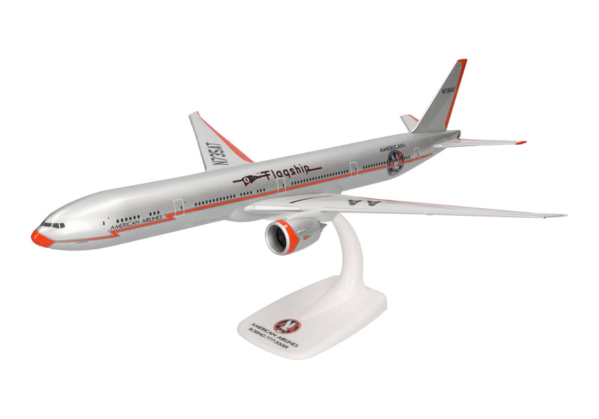 Herpa Snapfit American Airlines Boeing 777-300ER - Flagship Heritage Livery - N735AT 1/200 Aircraft Scale Model