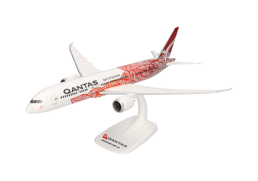 Herpa Snapfit Qantas Boeing 787-9 Dreamliner - Flying Art Series "Yam Dreaming" – VH-ZND "Emily Kame Kngwarreye" 1/200 Aircraft Scale Model
