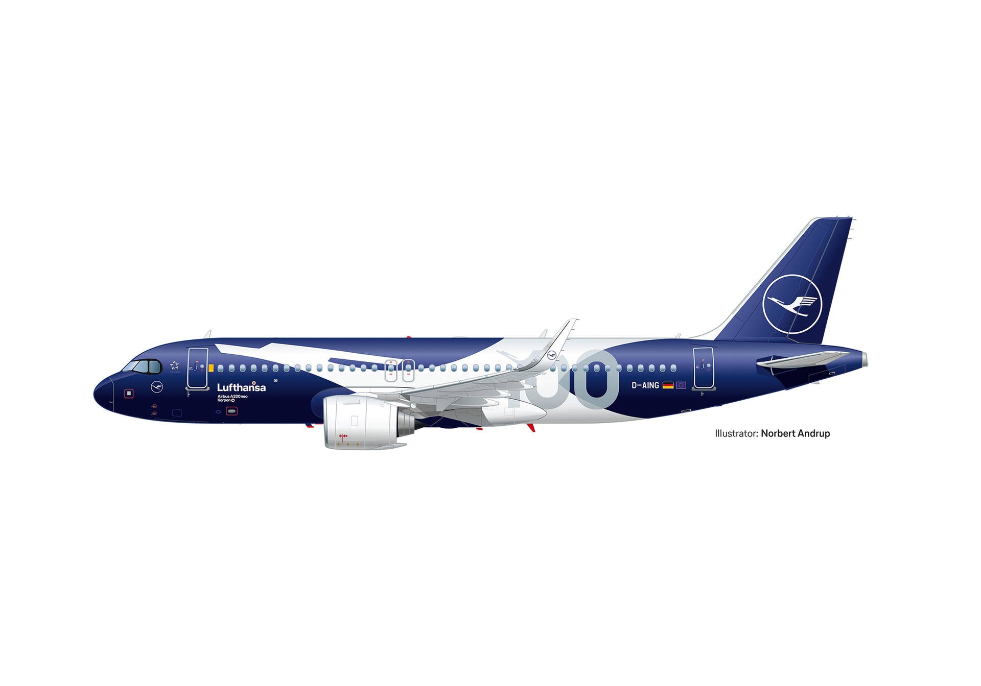 Herpa Snapfit Lufthansa Airbus A320neo 