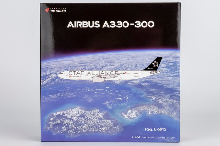 NG Models Air China Star Alliance Airbus A330-300 B-5912 1/400 Aircraft Scale Model
