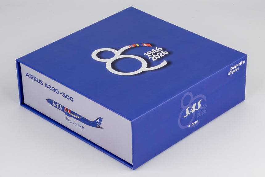 NG Models SAS Scandinavian Airlines Airbus A330-300 LN-RKR Celebrating 80 Years Livery; (Ultimate) 1/400 Aircraft Scale Model