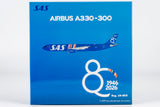 NG Models SAS Scandinavian Airlines Airbus A330-300 LN-RKR Celebrating 80 Years Livery 1/400 Aircraft Scale Model
