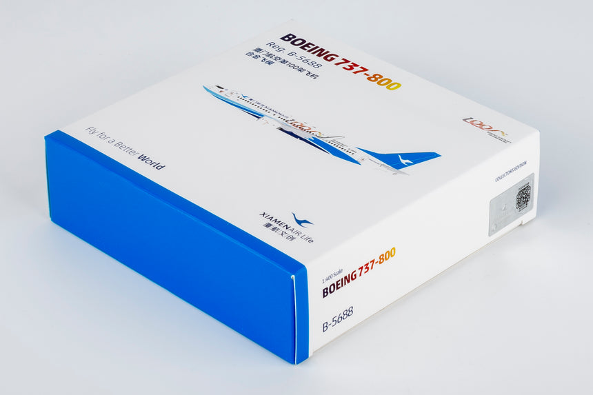 NG Models Xiamen Airlines "100th Boeing aircraft for Xiamen Airlines" Boeing 737-800/w B-5688 1/400 Aircraft Scale Model