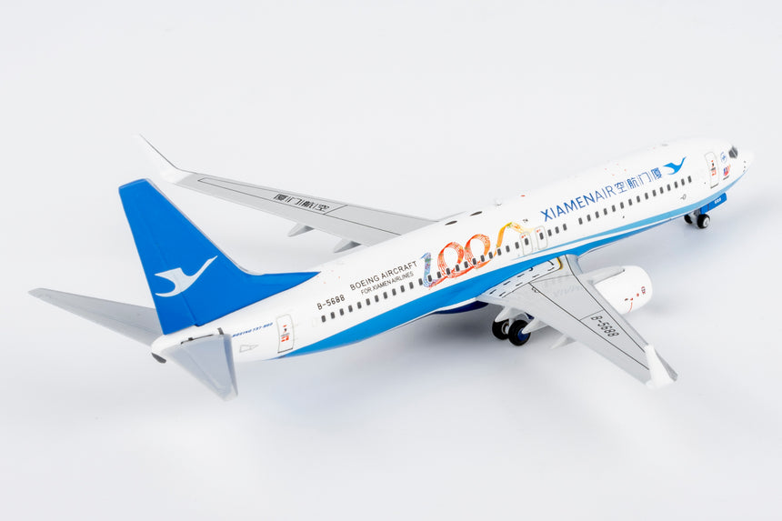 NG Models Xiamen Airlines "100th Boeing aircraft for Xiamen Airlines" Boeing 737-800/w B-5688 1/400 Aircraft Scale Model