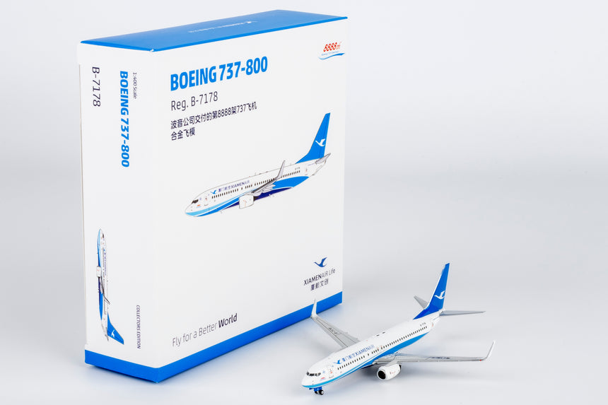 NG Models Xiamen Airlines "8,888th 737" sticker Boeing 737-800/w B-7178 1/400 Aircraft Scale Model