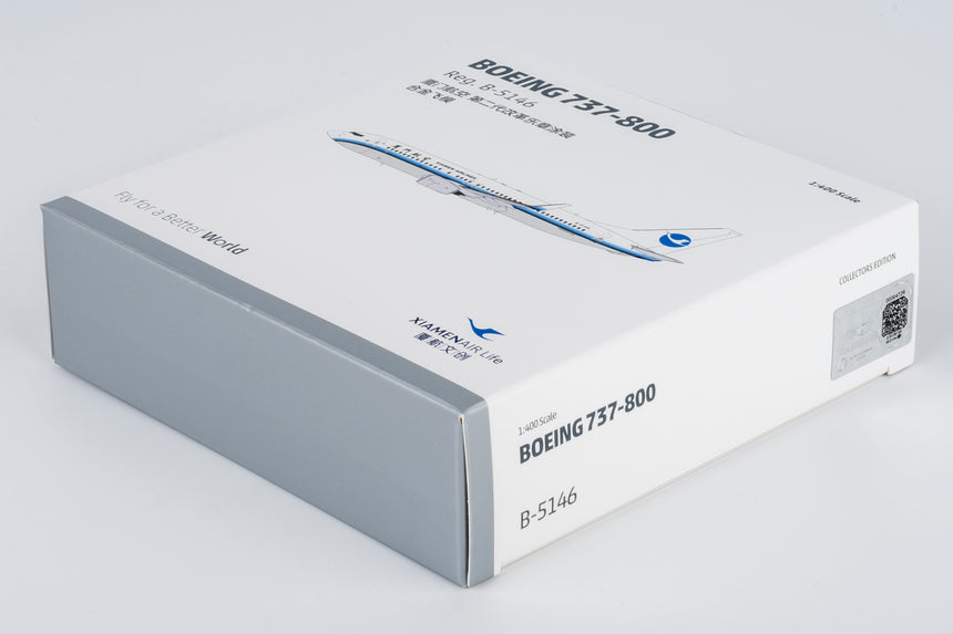 NG Models Xiamen Airlines (revised classics colors; Xiamen Airlines' first 737-800) Boeing 737-800/w B-5146 1/400 Aircraft Scale Model