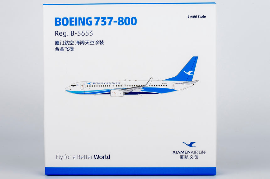 NG Models Xiamen Airlines Boeing 737-800/w B-5653 1/400 Aircraft Scale Model