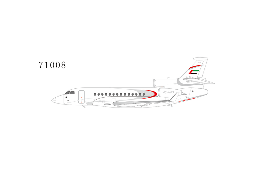 NG Models DC Aviation Dassault Falcon 7X A6-MBS 1/200 Scale
