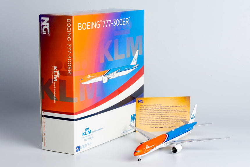 NG Models KLM Royal Dutch Airlines Boeing 777-300ER PH-BVA revised OrangePride cs 1/400 73040