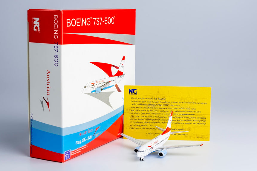 NG Models Austrian Airlines Boeing 737-600 OE-LNM 1/400 Scale