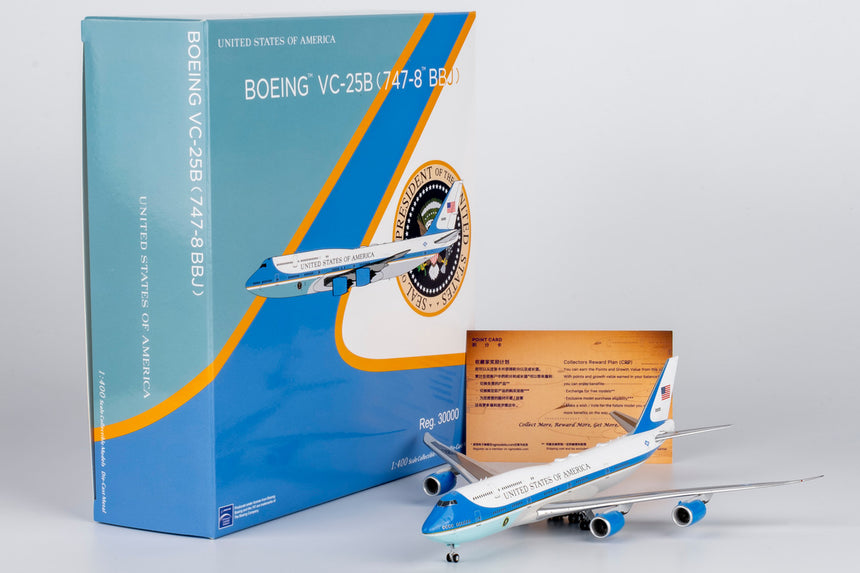NG Models United States - US Air Force (USAF) (Classic Version) VC-25B Boeing (747-8) 30000 1/400 Aircraft Scale Model