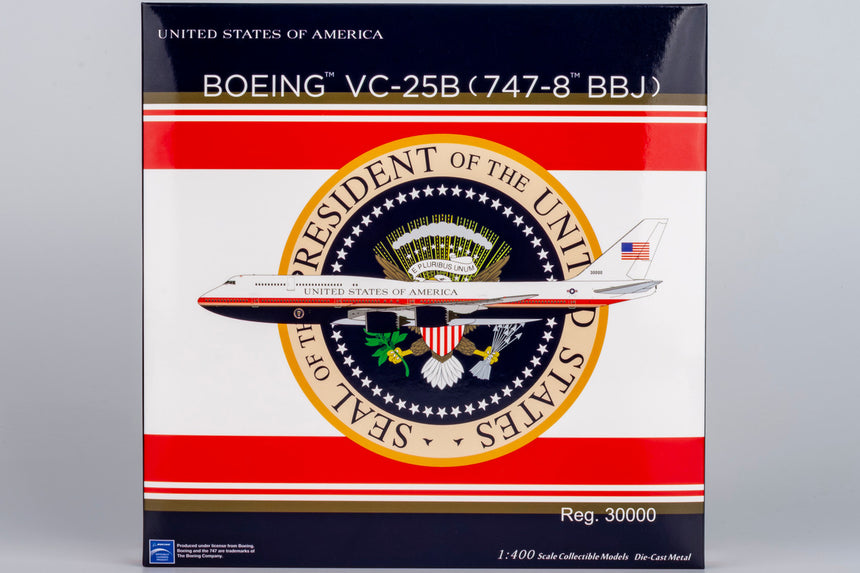NG Models United States - US Air Force (USAF) (New Version) VC-25B Boeing (747-8) 30000 1/400 Aircraft Scale Model