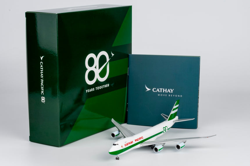 NG Models Cathay Pacific Airways Boeing 747-8F B-LJE (80 Years Anniversary Retro Livery) 1/400 Aircraft Scale Model