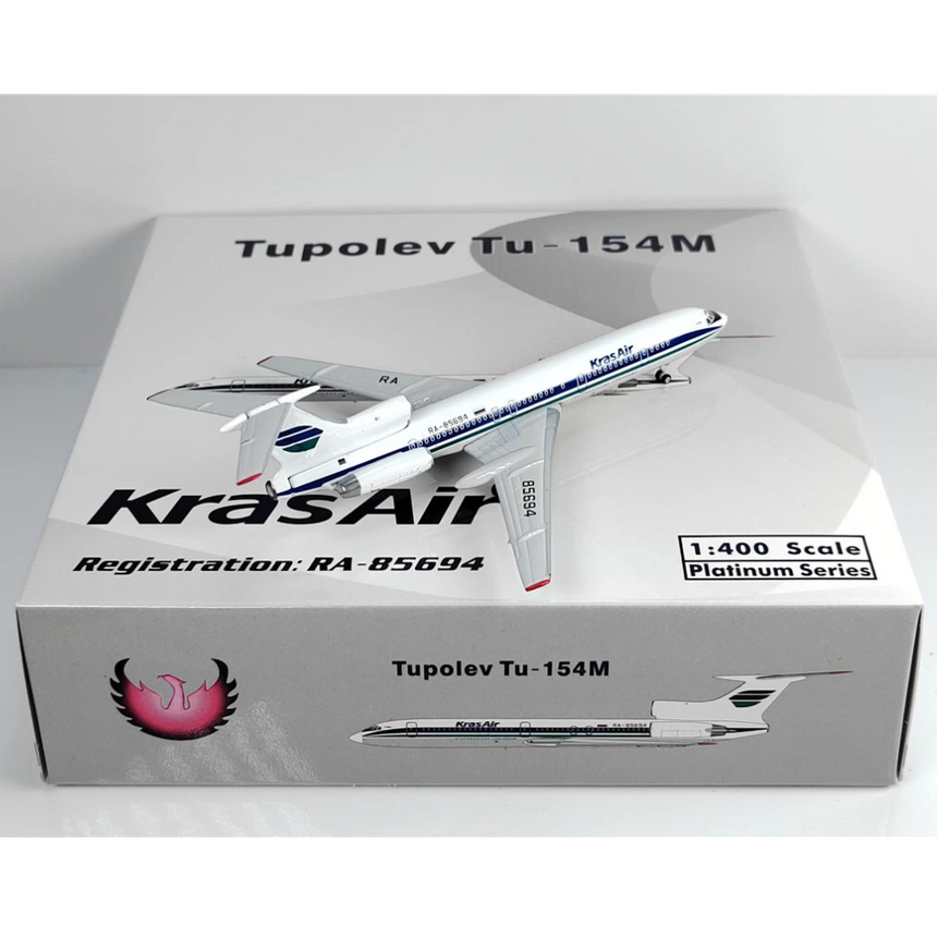 Phoenix KrasAir Tupolev TU-154M RA-85694 1/400 Aircraft Scale Model