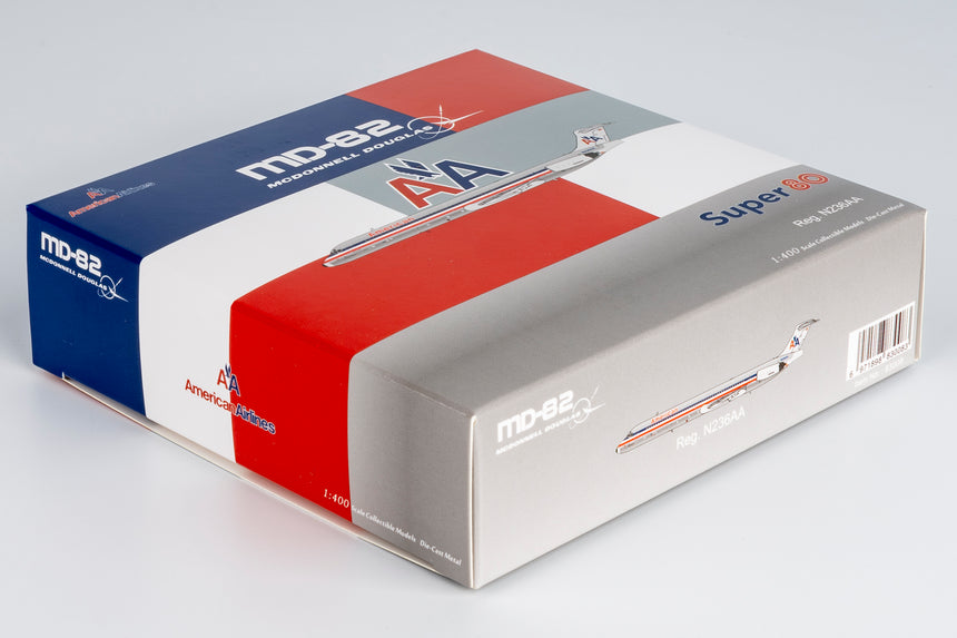 NG Models American Airlines (Black Nose Cone) McDonnell Douglas MD-82 N236AA 1/400 Scale