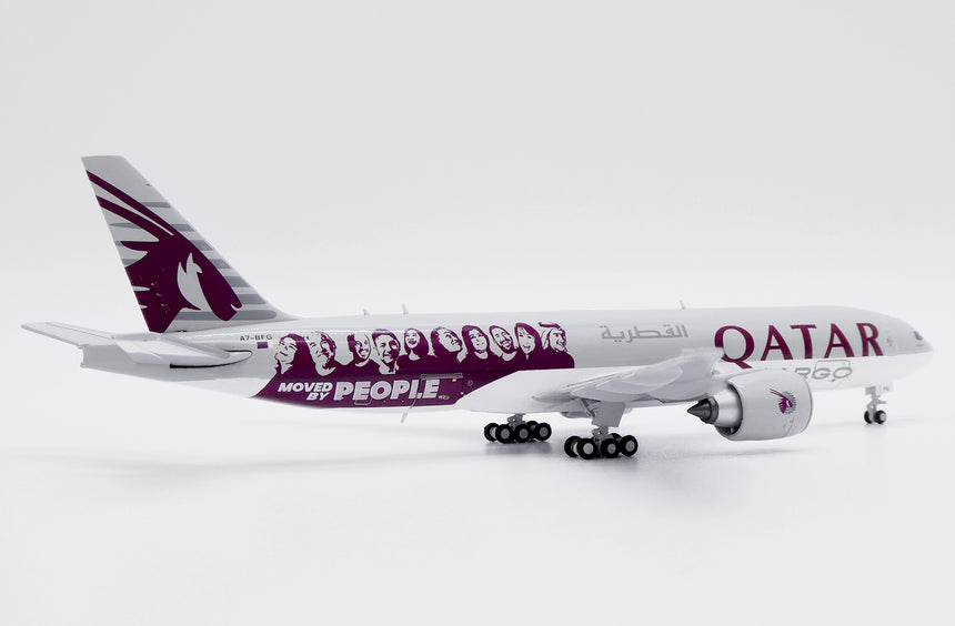 JC Wings Qatar Cargo Boeing 777-200LRF (A7-BFG) "Moved by People" 1/400 Aircraft Scale Model