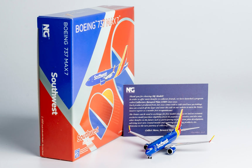 NG Models Southwest Airlines Boeing 737 MAX 7 N7203U 1/400 Scale
