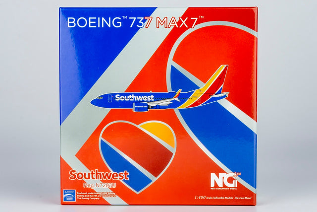 NG Models Southwest Airlines Boeing 737 MAX 7 N7203U 1/400 Aircraft Scale Model
