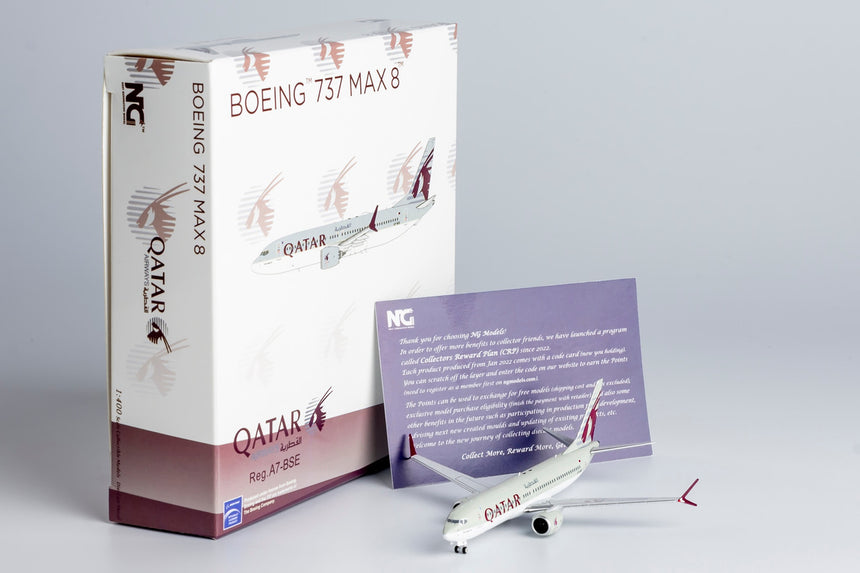 NG Model Qatar Airways Boeing 737 MAX 8 A7-BSE 1/400 88019