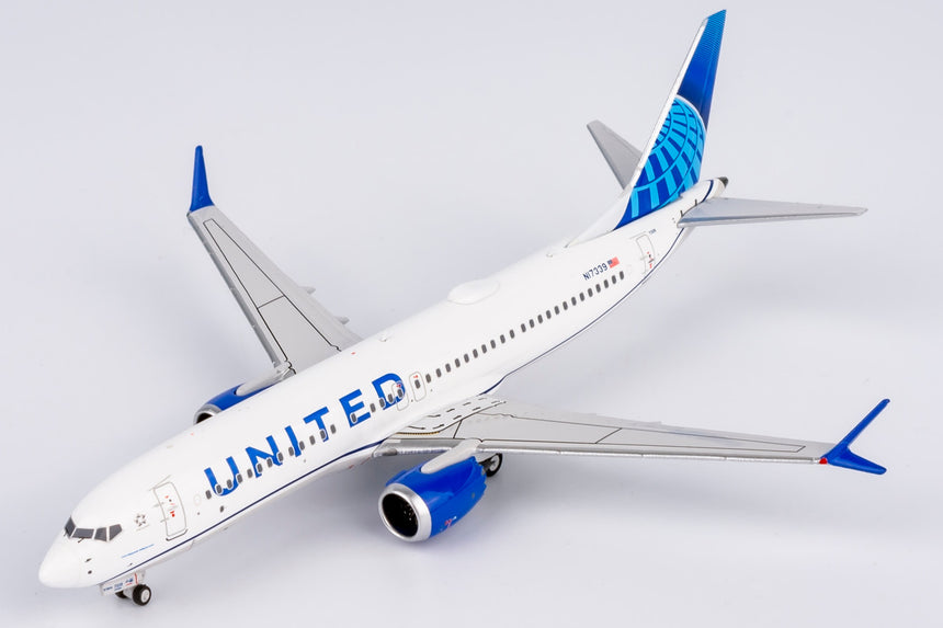 NG Models United Airlines Blue Evolution colors Boeing B737 MAX 8 N17339 1/400 Scale