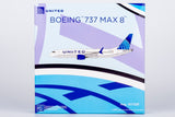 NG Models United Airlines Blue Evolution colors Boeing B737 MAX 8 N17339 1/400 Scale