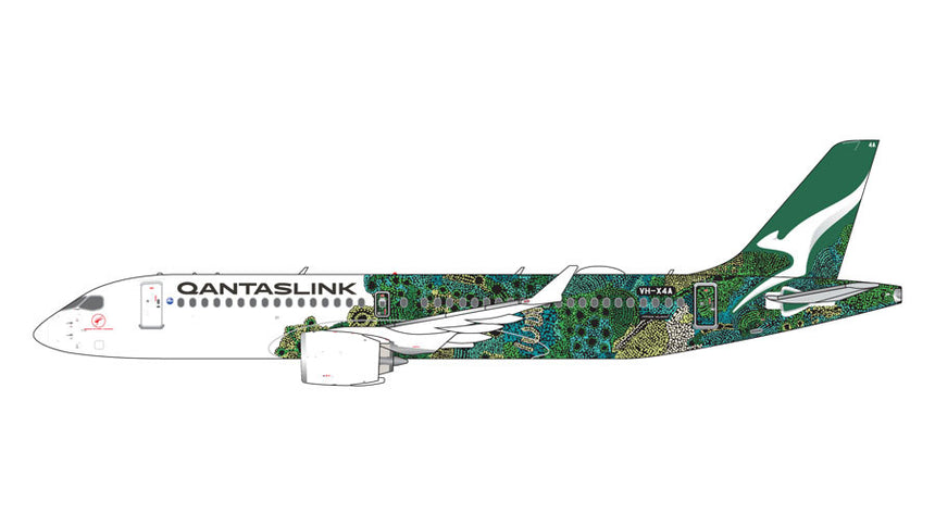 GeminiJets QantasLink Airbus A220-300 VH-X4A “Minyma Kutjara Tjukurpa” (Green Livery) 1/400 Scale
