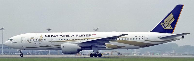 Aviation400 Singapore Airlines Boeing 777-212ER 9V-SQA (detachable gear) 1/400 Aircraft Scale Model