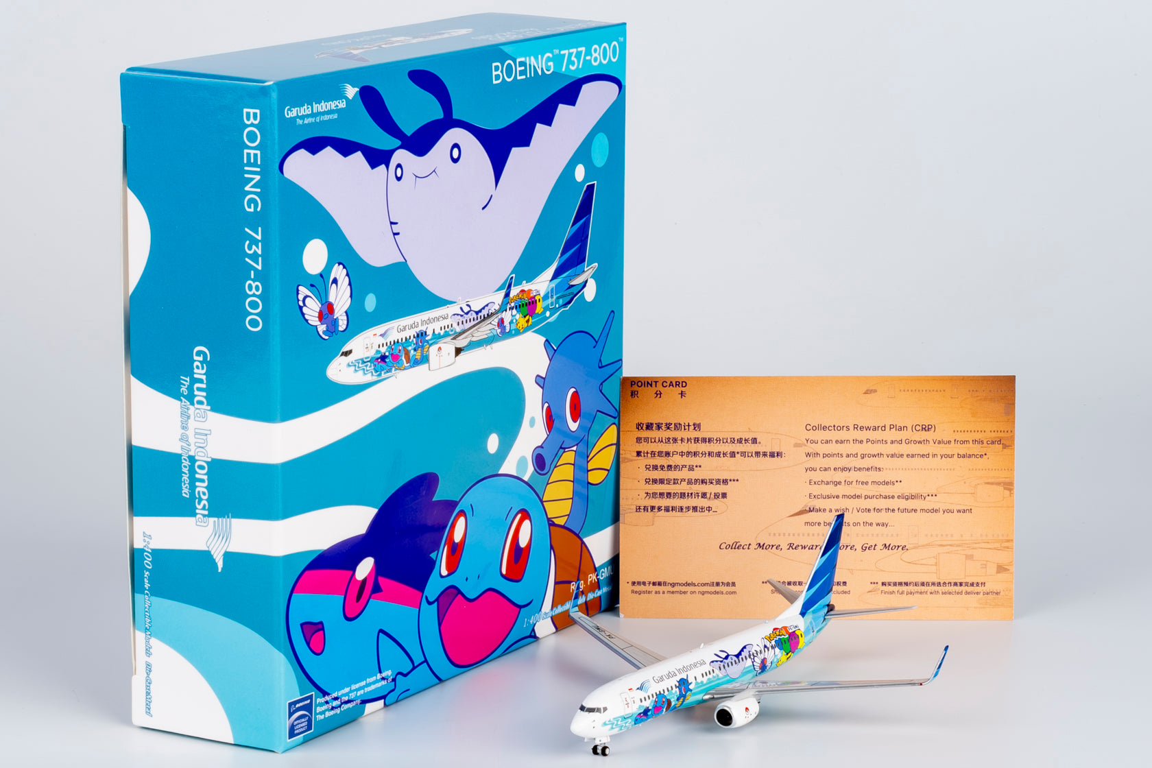NG Models Garuda Indonesia Boeing 737-800/w PK-GMU 1/400 Aircraft
