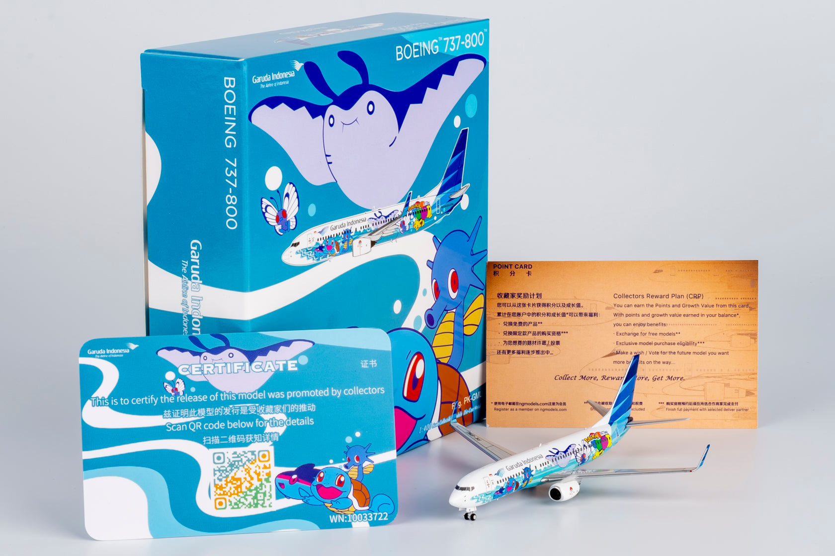 NG Models Garuda Indonesia Boeing 737-800/w PK-GMU 1/400 Aircraft