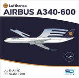 SQ Wings Lufthansa Airbus A340-600 D-AIHZ 1/200 Aircraft Scale Model