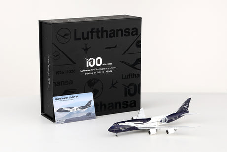 HX Models Lufthansa Boeing 747-8 "Flaps Down" "100th" Anniversary D-ABYN 1/400 Aircraft Scale Model