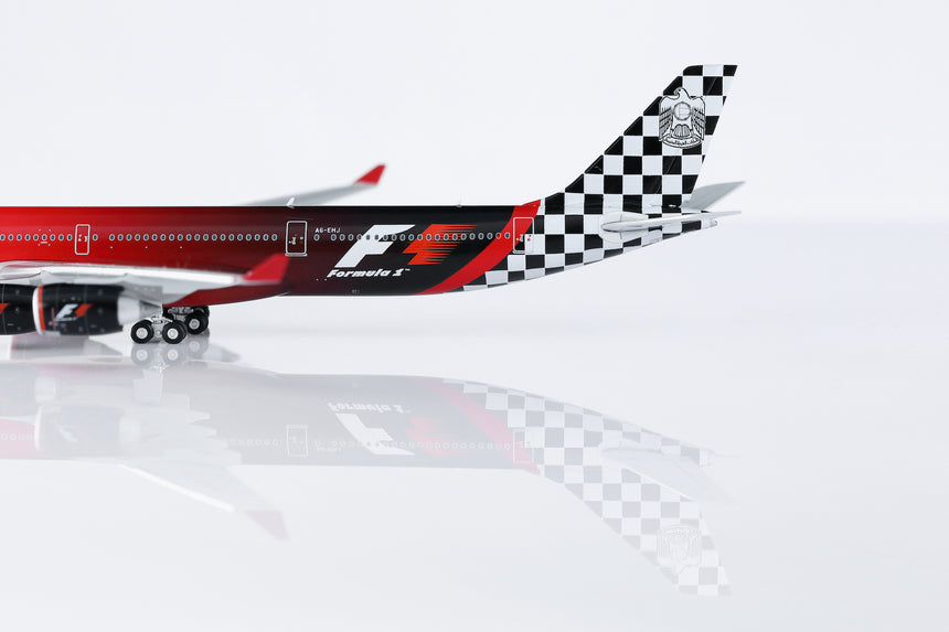 HX Models Etihad Airways Airbus A340-642 A6-EHJ "Abu Dhabi GP 2009" Flaps-Down 1/400 Scale