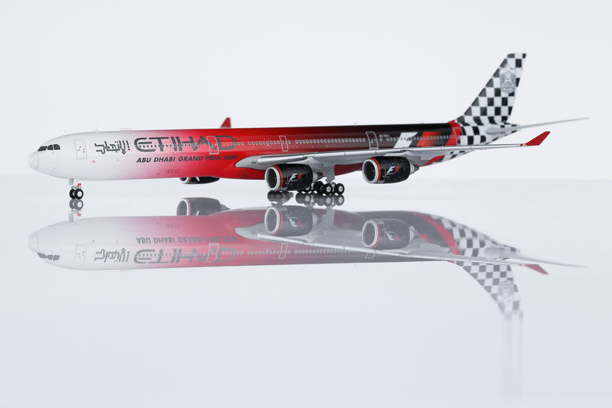 HX Models Etihad Airways Airbus A340-642 A6-EHJ "Abu Dhabi GP 2009" Flaps-Down 1/400 Scale