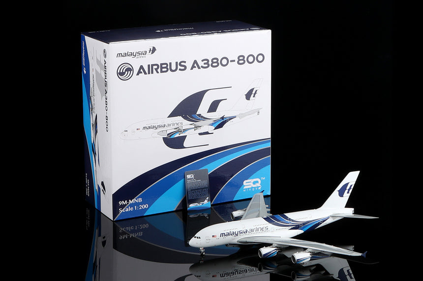 SQ Wings Malaysia Airlines Airbus A380 9M-MNB Flaps Down 1/200 Scale Model