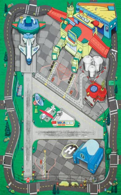 Airport Playmat for Children 41"x 31" (Felt Cloth Material)
