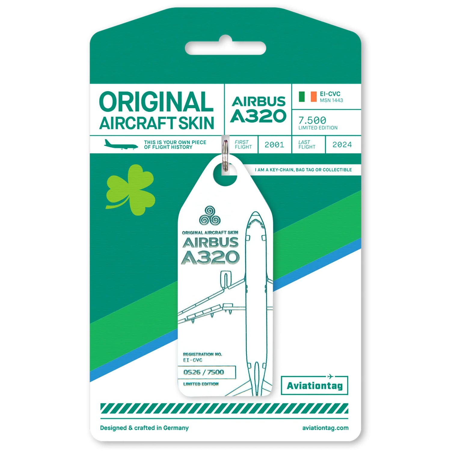 AviationTag Aer Lingus Airbus A320 - EI-CVC White