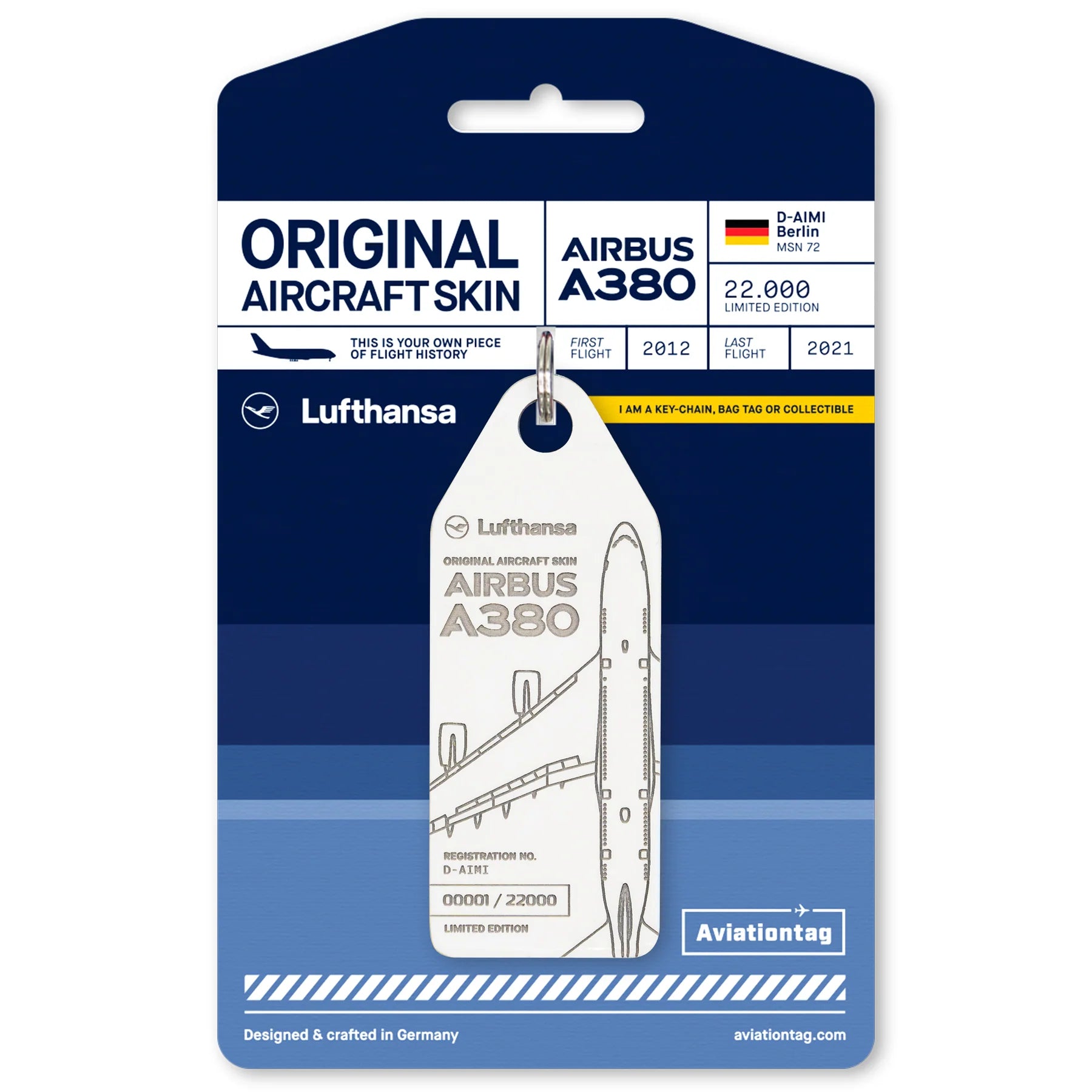 AviationTag Lufthansa Airbus A380 - D-AIMI – Aircraft Model Store