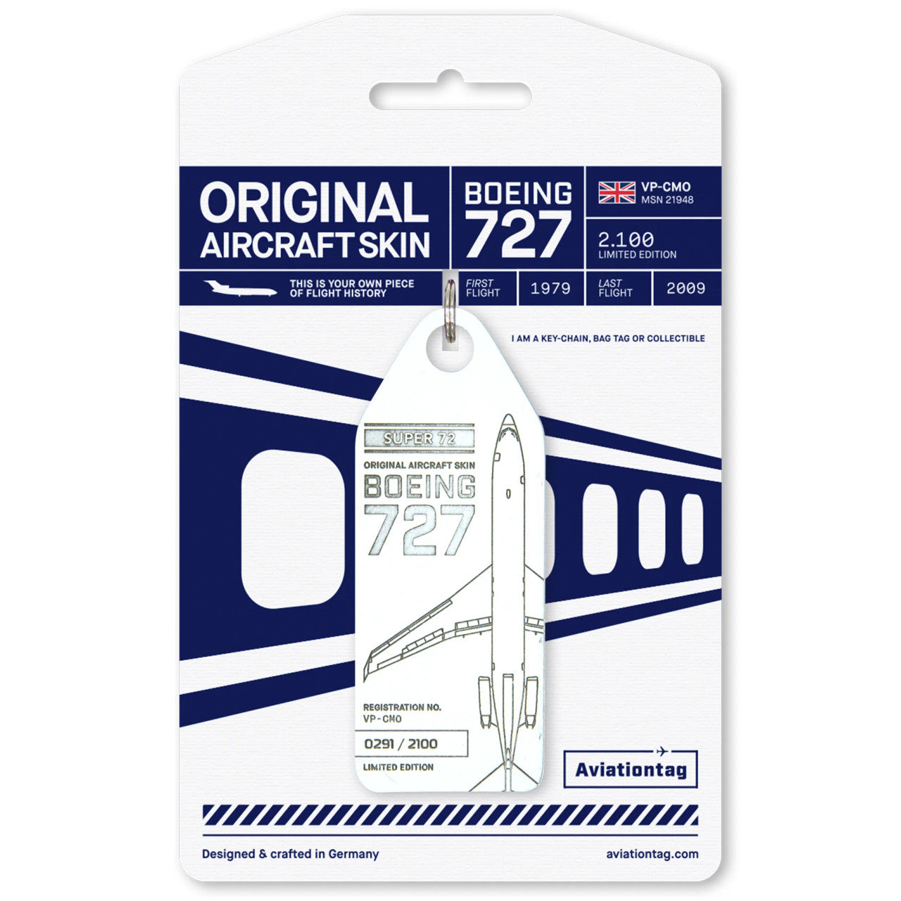 AviationTag Boeing 727-VP-CMO White - Aircraft Model Store