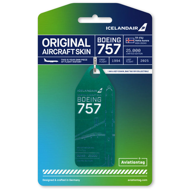 AviationTag Icelandair Boeing 757 - TF-FIU Dark Green