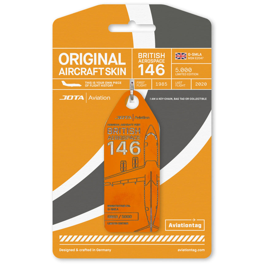 AviationTag Jota Aviation BAe 146 - G-SMLA Orange