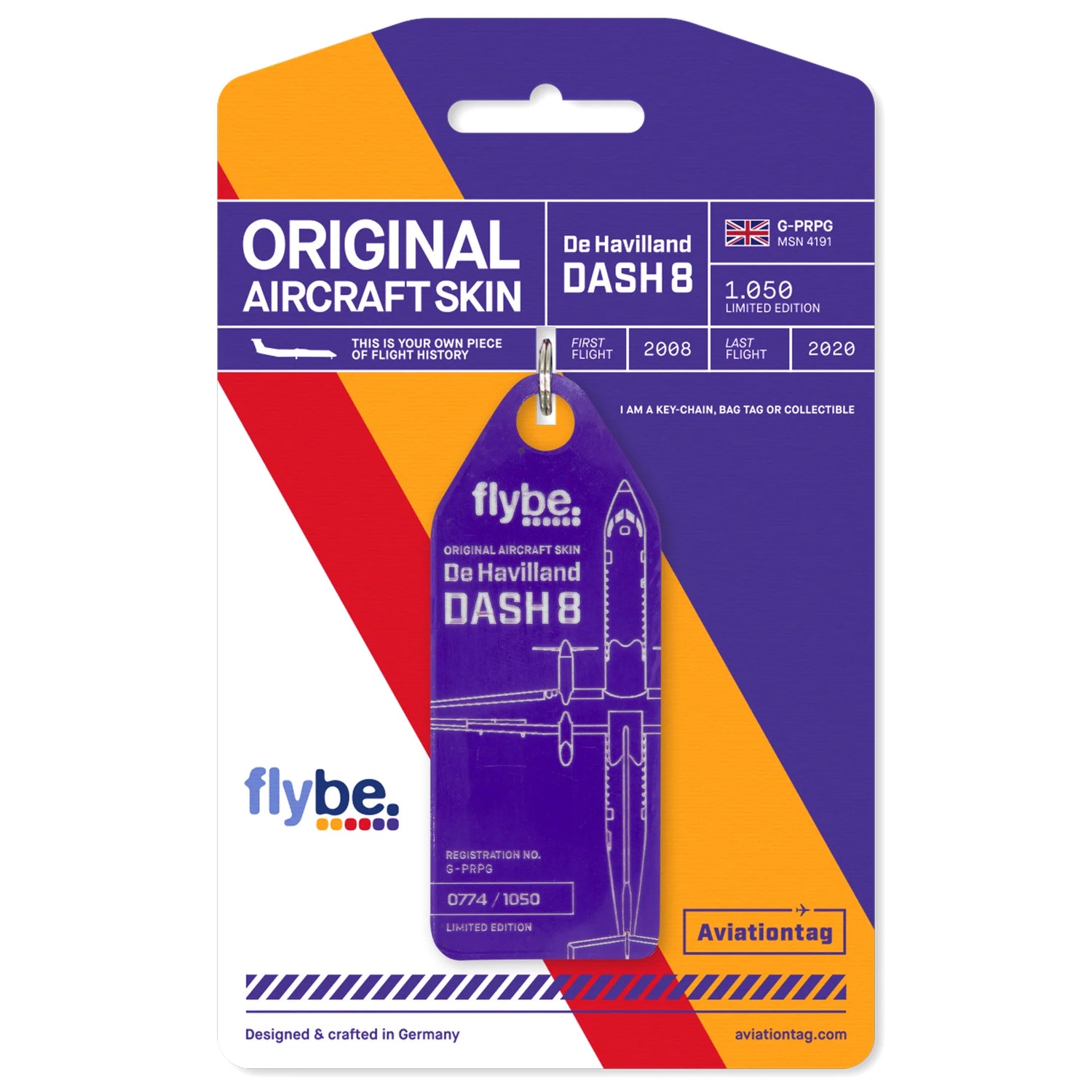 AviationTag flybe Dash 8 - G-PRPG Purple