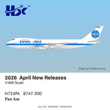 HX Models Pan Am Boeing B747-200 "Clipper Fairwind" N724PA "Flaps Down" 1/400 Aircraft Scale Model