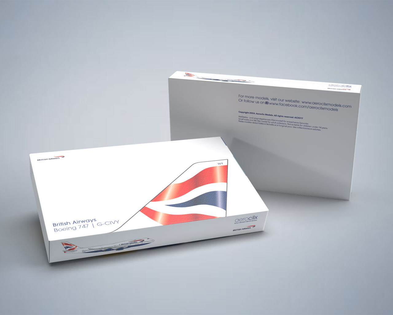 AeroClix British Airways Boeing 747-400 G-CIVY 1/200 Aircraft Scale Model