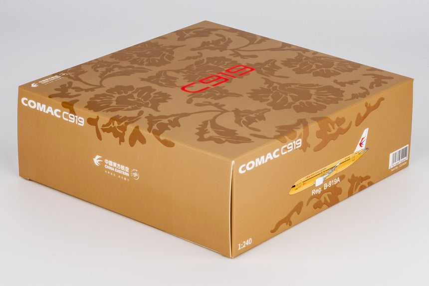 NG Models China Eastern Airlines (with Golden Fuselage; without Gears) COMAC C919 B-919A Lite Edition 1/240 Aircraft Scale Model
