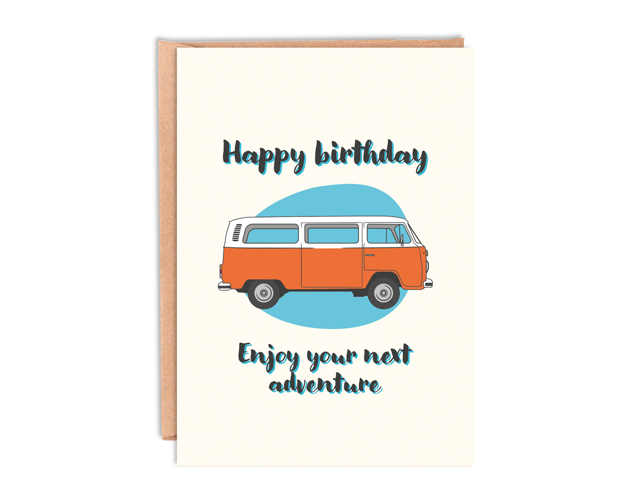 Campervan Birthday Card With Envelope