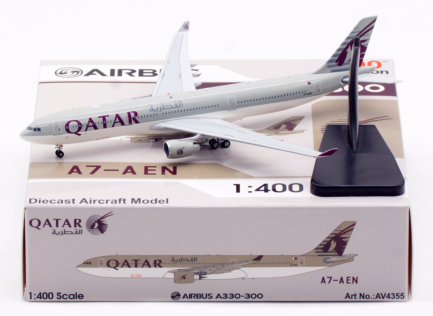 Aviation400 Qatar Airways Airbus A330-302 A7-AEN 1/400 Aircraft