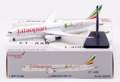 Aviation400 Ethiopian Airlines Boeing 787-9 Dreamliner ET-AXS (detachable gear) 1/400 Aircraft Scale Model