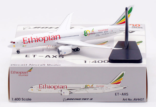Aviation400 Ethiopian Airlines Boeing 787-9 Dreamliner ET-AXS (detachable gear) 1/400 Aircraft Scale Model